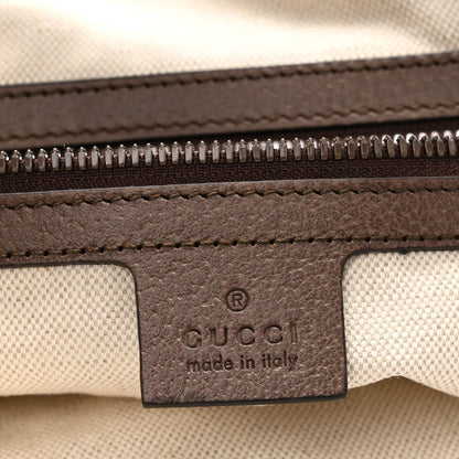 GG Supreme Monogram Web Small Ophidia Half Moon Hobo Brown