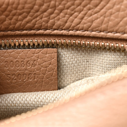 Pebbled Calfskin Small Soho Disco Bag Camelia