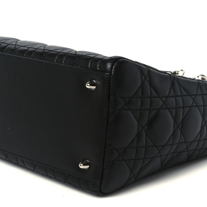 Lambskin Cannage Medium Lady Dior Black