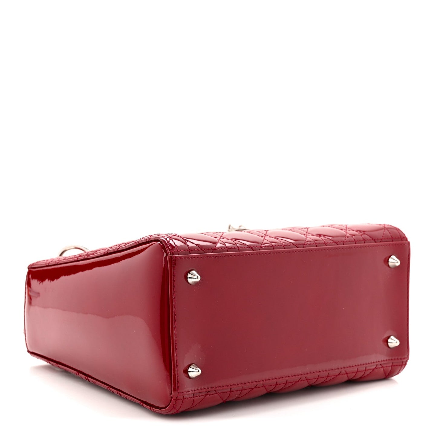 Patent Cannage Medium Lady Dior Red