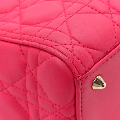 Lambskin Cannage Medium Lady Dior Fuchsia