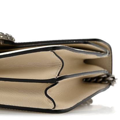 Textured Calfskin Crystal Small Dionysus Shoulder Bag Mystic White