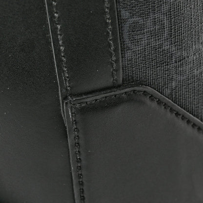 Soft GG Supreme Monogram Appia Calfskin Web Medium Carry On Duffle Bag Black Grey