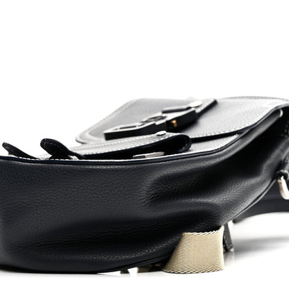 Grained Calfskin Mini Gallop Sling Bag Navy Blue
