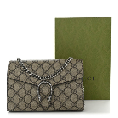 GG Supreme Monogram Mini Dionysus Chain Wallet Beige Taupe