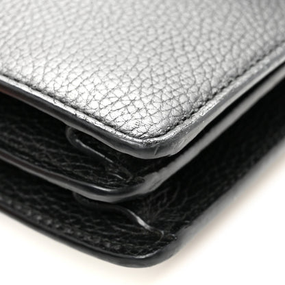 Pebbled Calfskin Small Dionysus Shoulder Bag Black