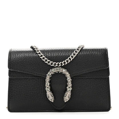 Calfskin Super Mini Dionysus Shoulder Bag Black