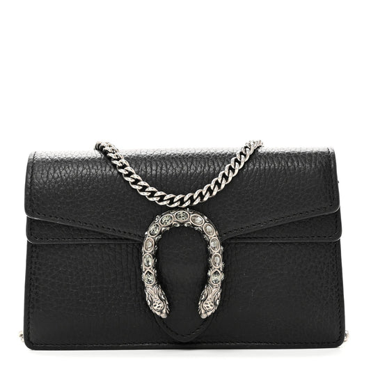 Calfskin Super Mini Dionysus Shoulder Bag Black