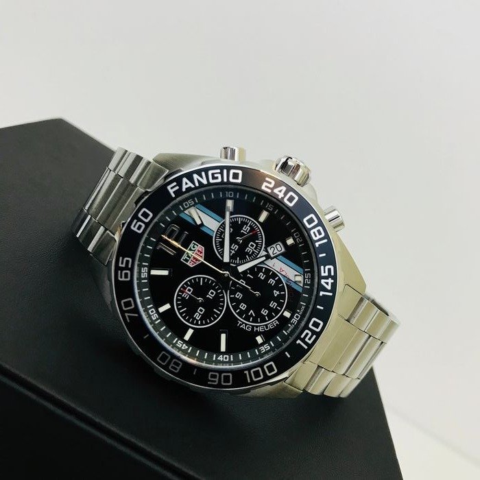 Tag Heuer Formula 1 Chronograph Black Dial Silver Steel Strap Watch for Men - CAZ101H.BA0842