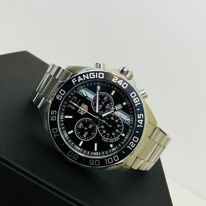 Tag Heuer Formula 1 Chronograph Black Dial Silver Steel Strap Watch for Men - CAZ101H.BA0842