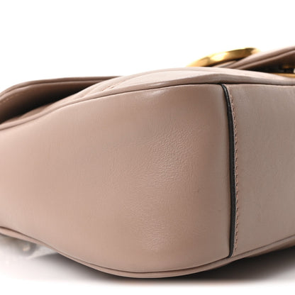 Calfskin Matelasse Small GG Marmont Shoulder Bag Porcelain Rose