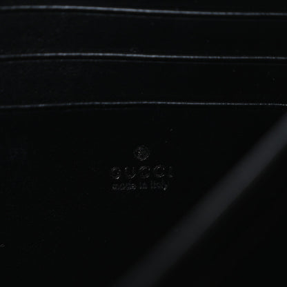 Calfskin Matelasse GG Marmont Chain Wallet Black