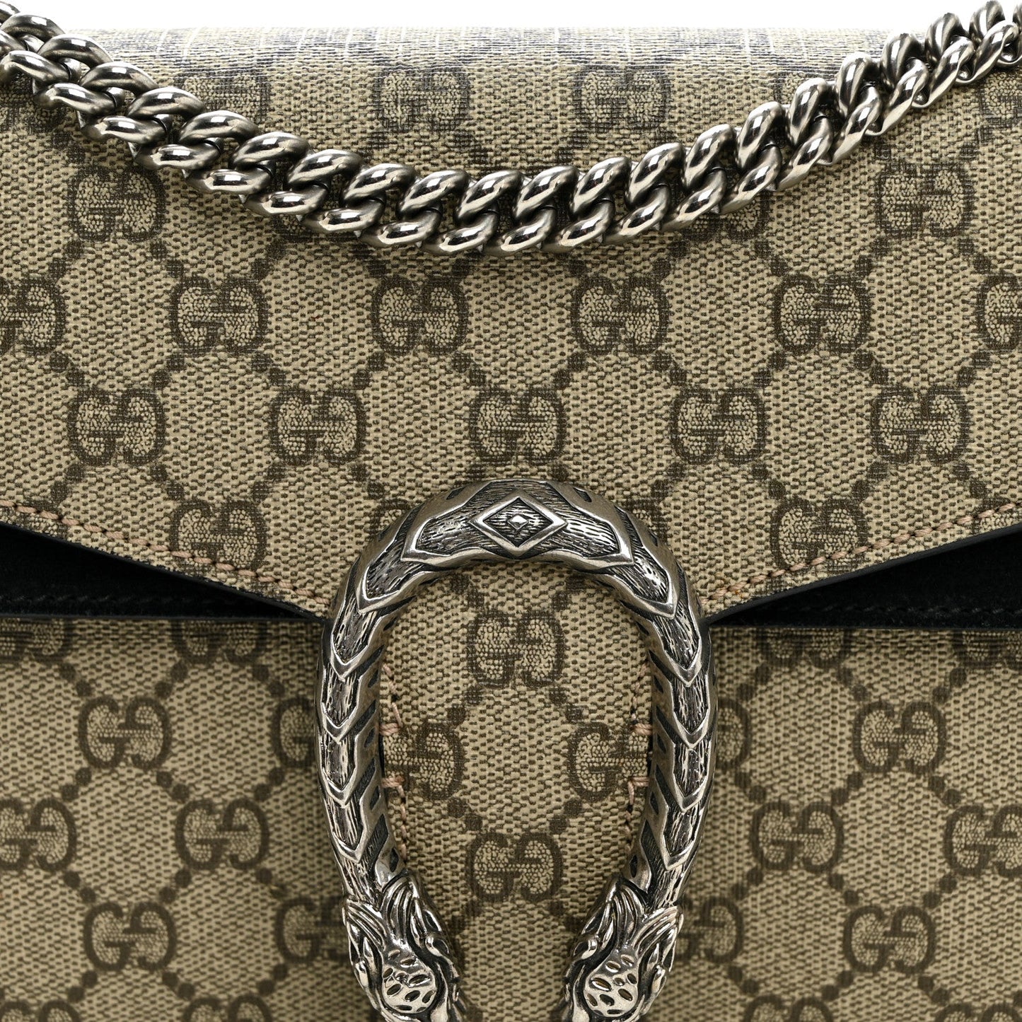 GG Supreme Monogram Small Dionysus Shoulder Bag Black