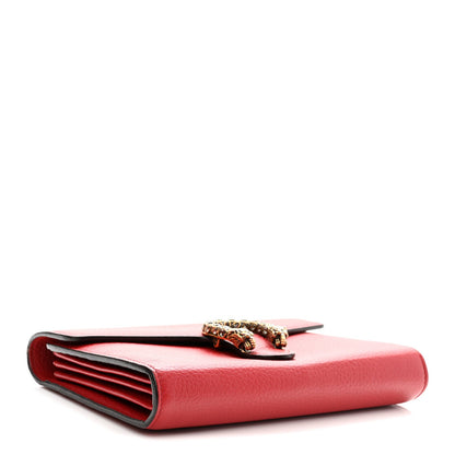 Calfskin Mini Dionysus Chain Wallet Hibiscus Red