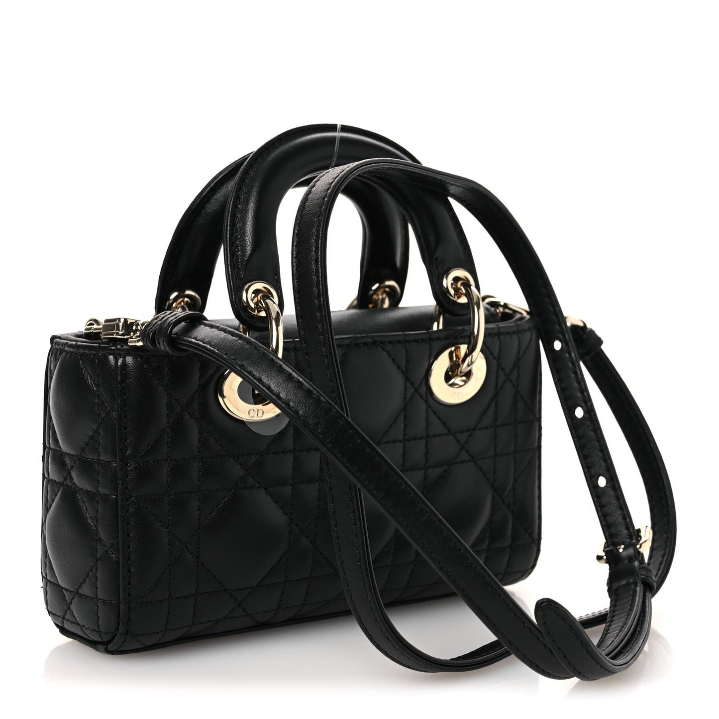Lambskin Cannage Micro Lady D-Joy Black