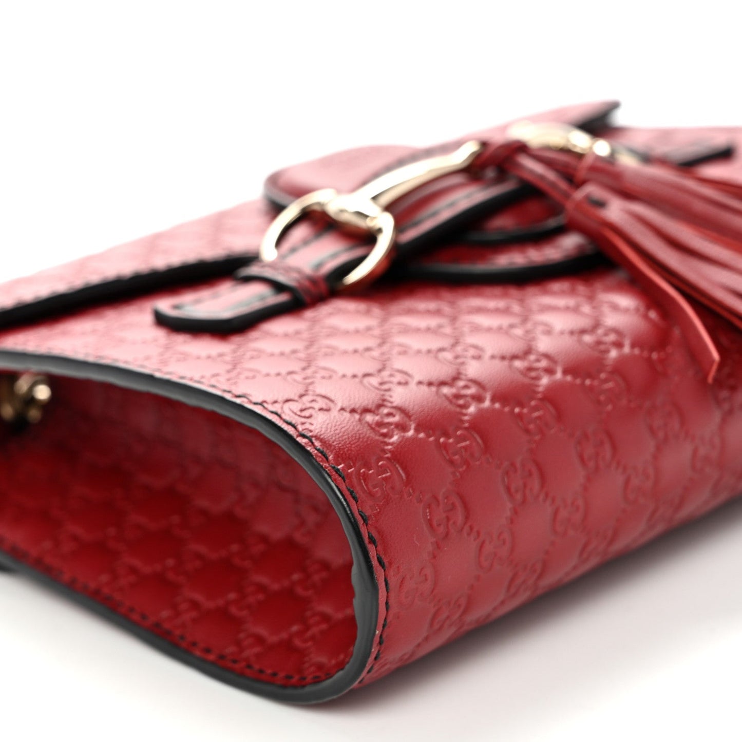 Soft Microguccissima Mini Emily Chain Shoulder Bag Rosso