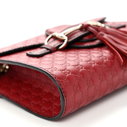 Soft Microguccissima Mini Emily Chain Shoulder Bag Rosso