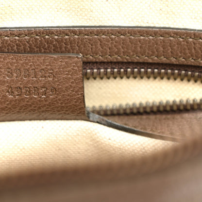 GG Supreme Monogram Web Small Ophidia Half Moon Hobo Brown