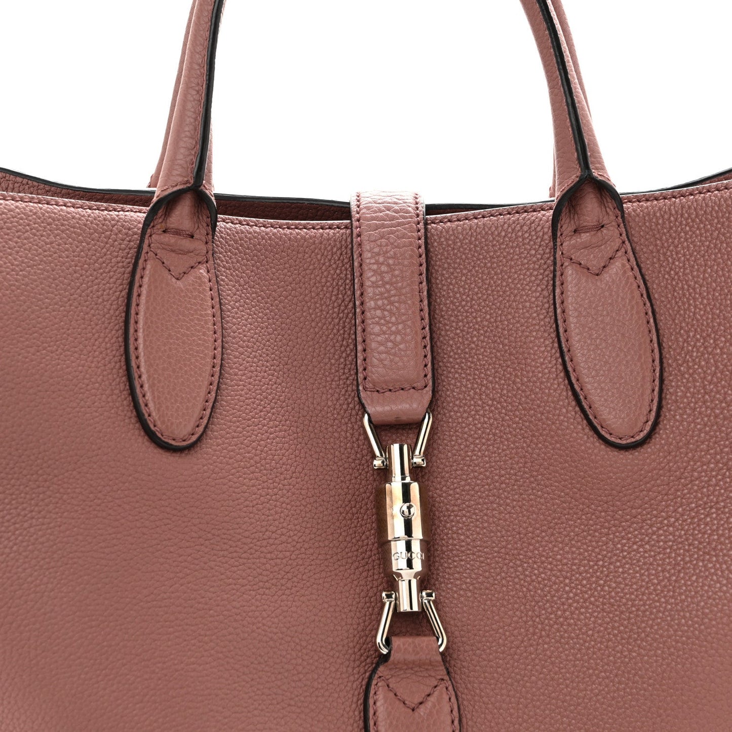 Soft Calfskin Medium Jackie Top Handle Bag Antique Rose