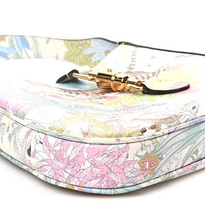 New Shangai Calfskin Tiger Savanah Small Jackie 1961 Hobo Chalky White Multicolor