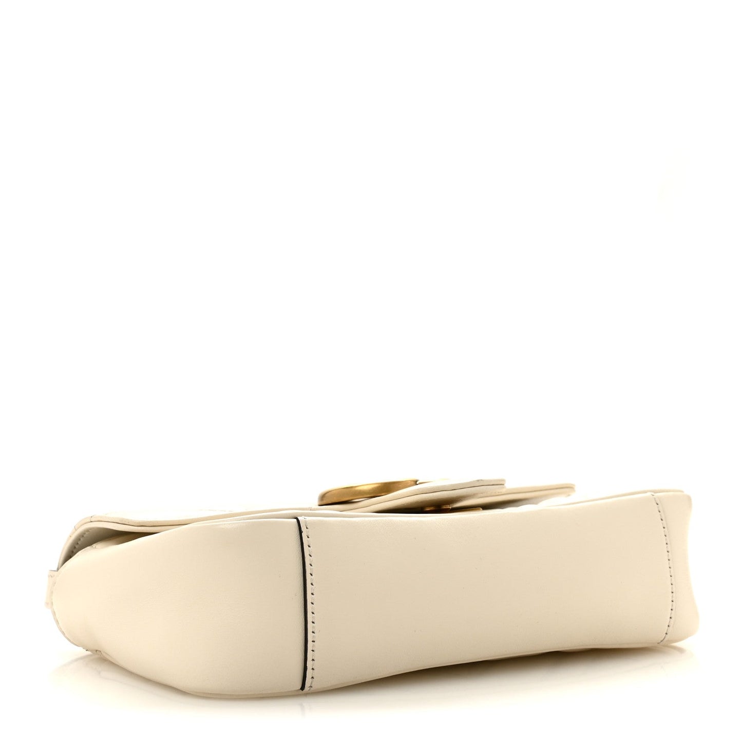 Calfskin Matelasse Mini GG Marmont Shoulder Bag White