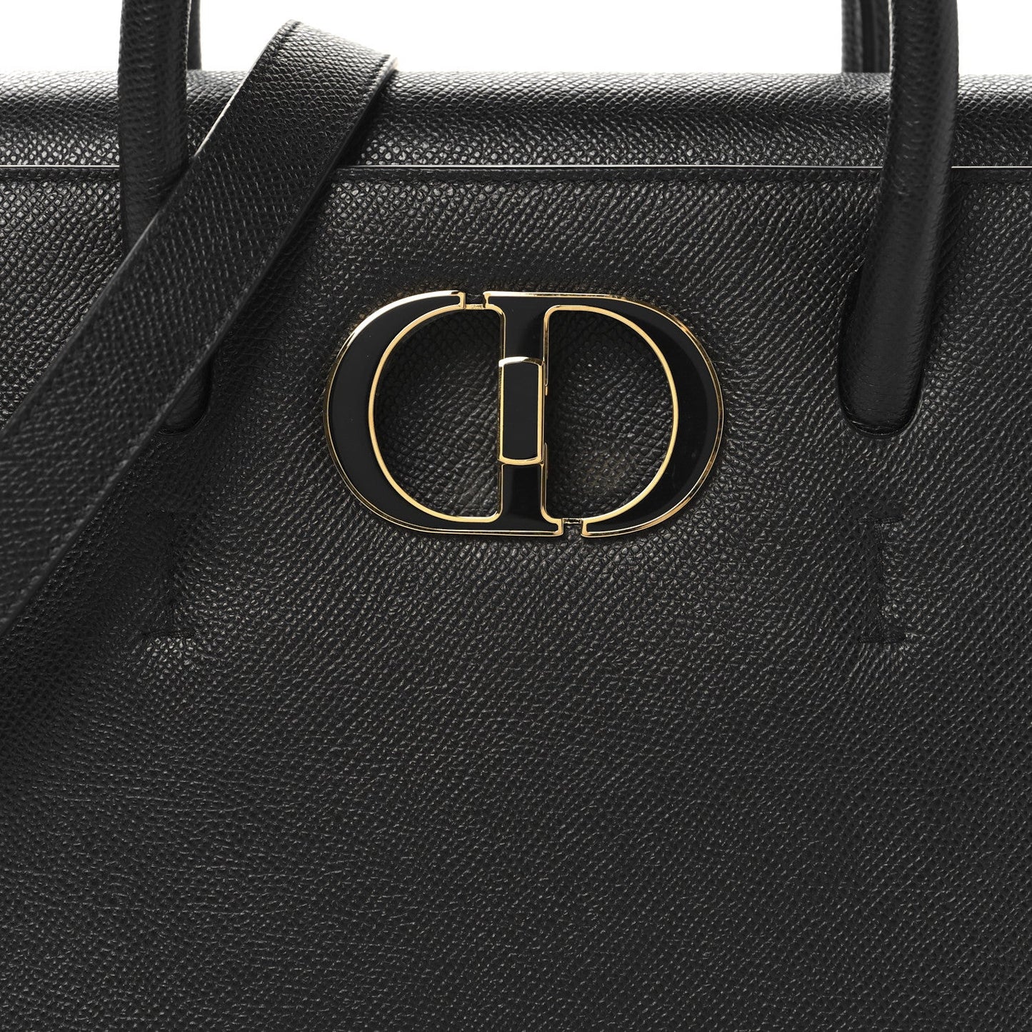 Grained Calfskin Medium St. Honore Tote Black