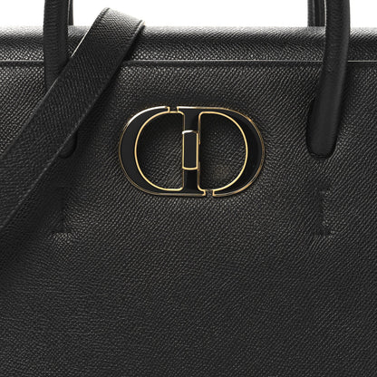 Grained Calfskin Medium St. Honore Tote Black