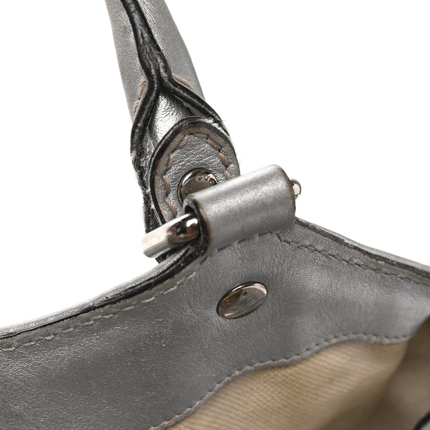 Guccissima Large Sukey Tote Silver