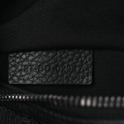 Grained Calfskin Oblique Scarab Sling Bag Black