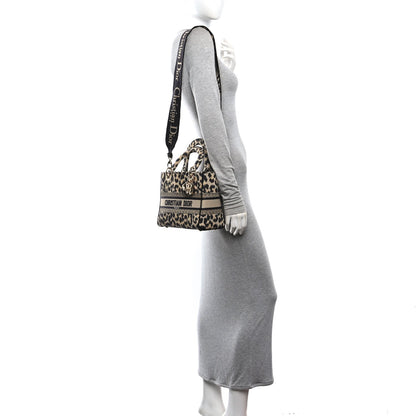 Canvas Medium Mizza Embroidered Lady D-Lite Beige Multicolor