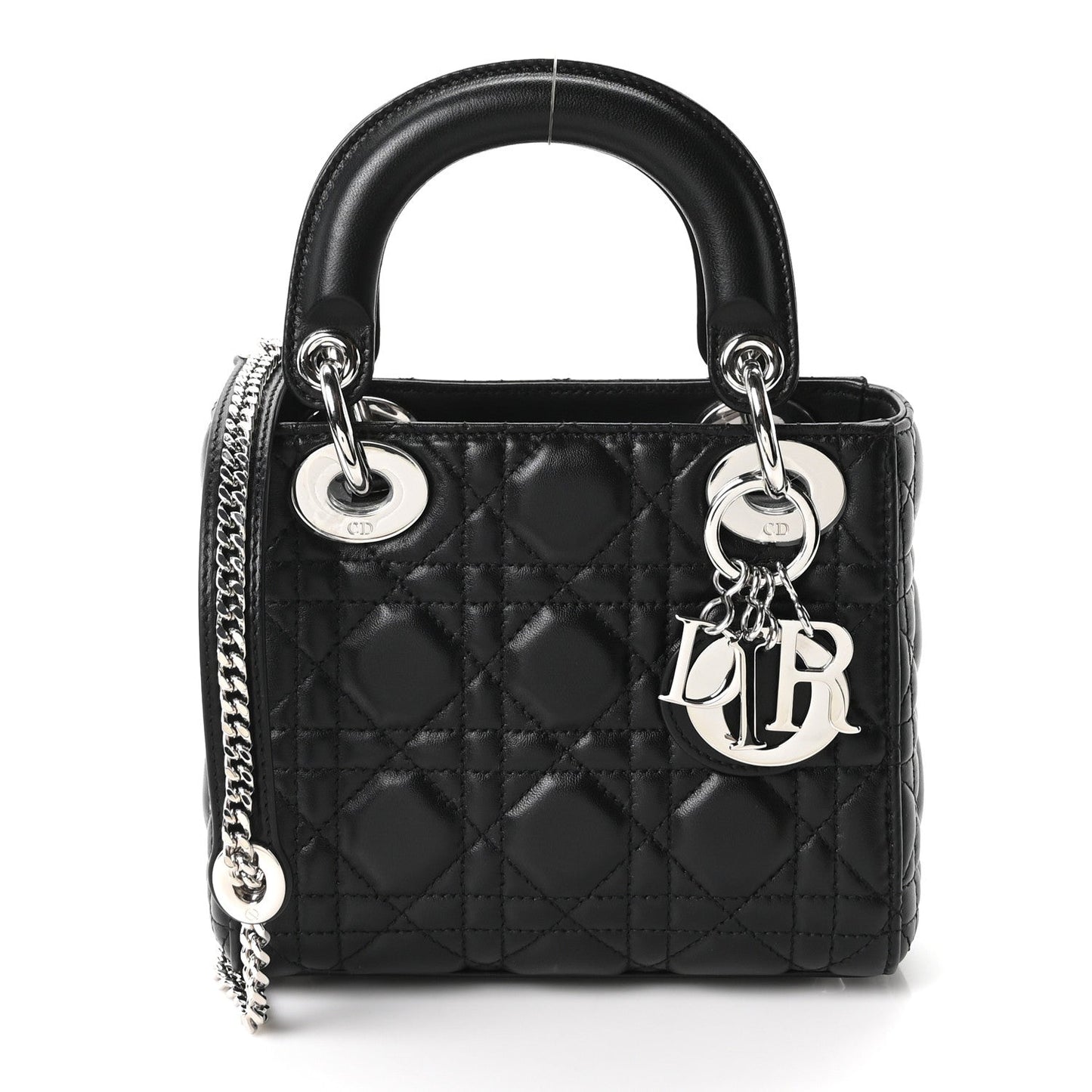 Lambskin Cannage Mini Lady Dior Black