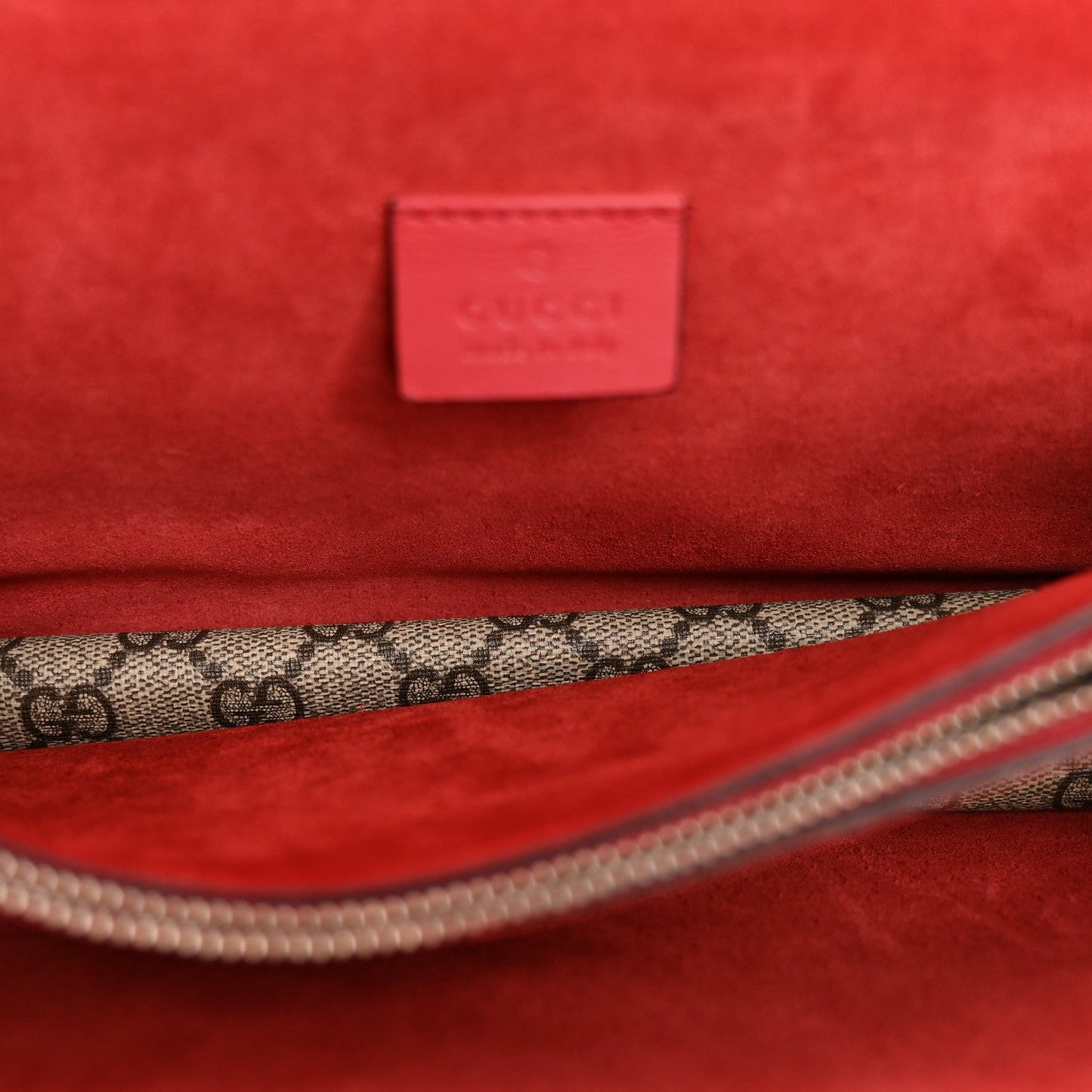 GG Supreme Monogram Small Dionysus Shoulder Bag Red