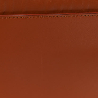 Box Calfskin Medium Bobby Flap Dark Tan