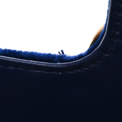 Velvet Matelasse Mini GG Marmont Shoulder Bag Cobalt Blue