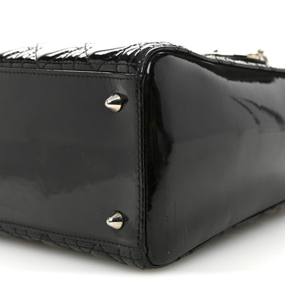 Patent Cannage Medium Lady Dior Black