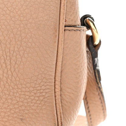 Pebbled Calfskin Small Soho Disco Bag Camelia