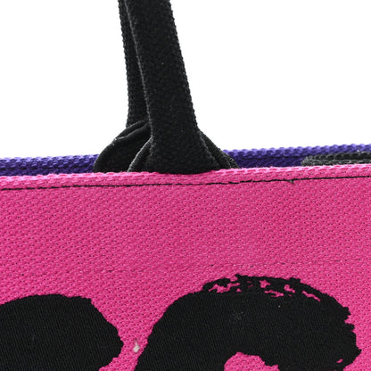 Canvas Embroidered Large Miss Dior Graffiti Book Tote Fuchsia Purple