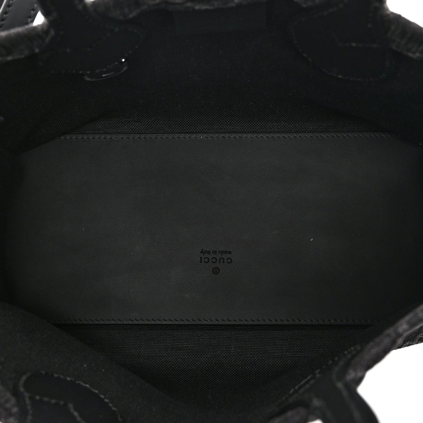 Denim Ophidia GG Monogram Tote Medium Black Grey