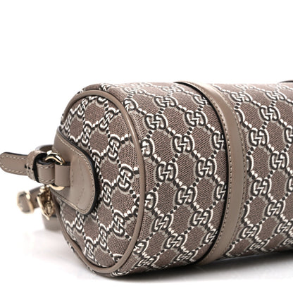 GG Shadow Monogram Ophidia Top Handle Bowler Bag Taupe