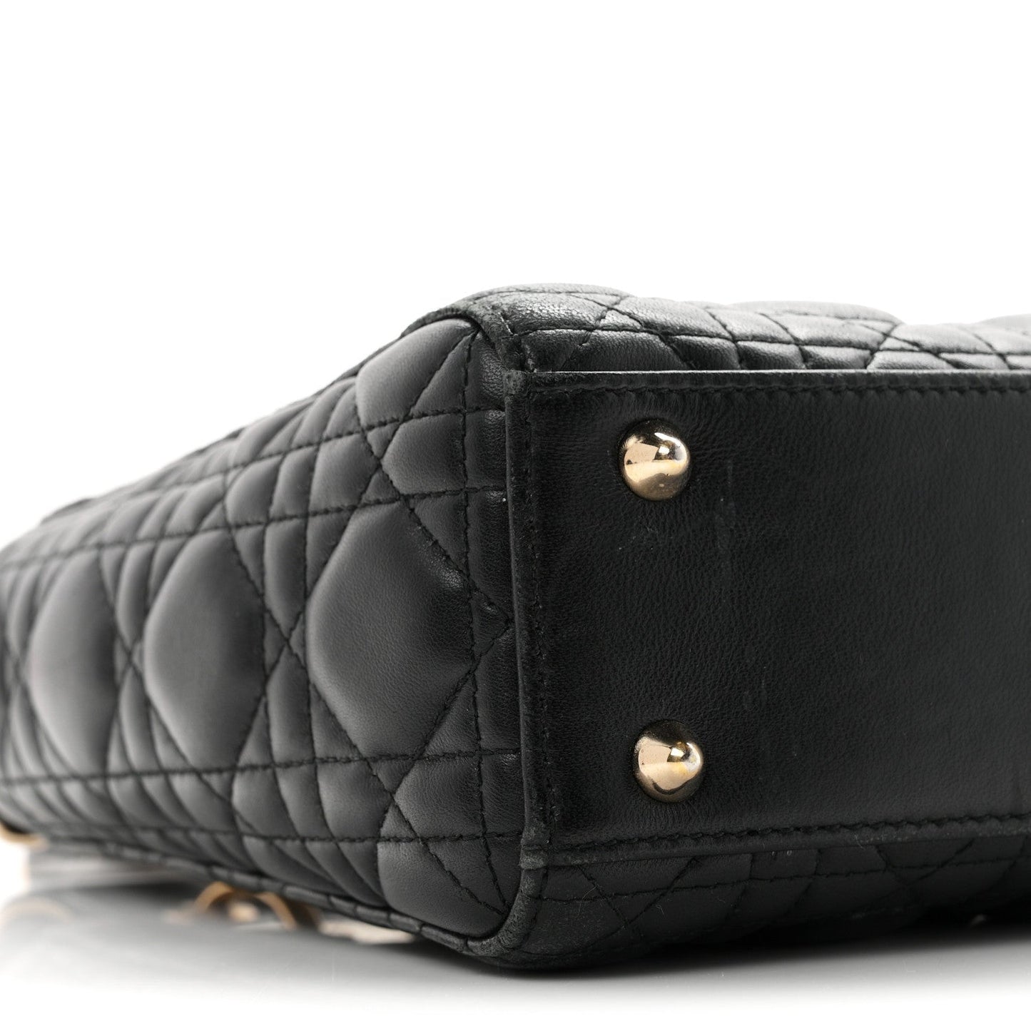 Lambskin Cannage Small Lucky Badges My Lady Dior Black