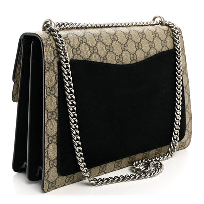 GG Supreme Monogram Medium Dionysus Shoulder Bag Black