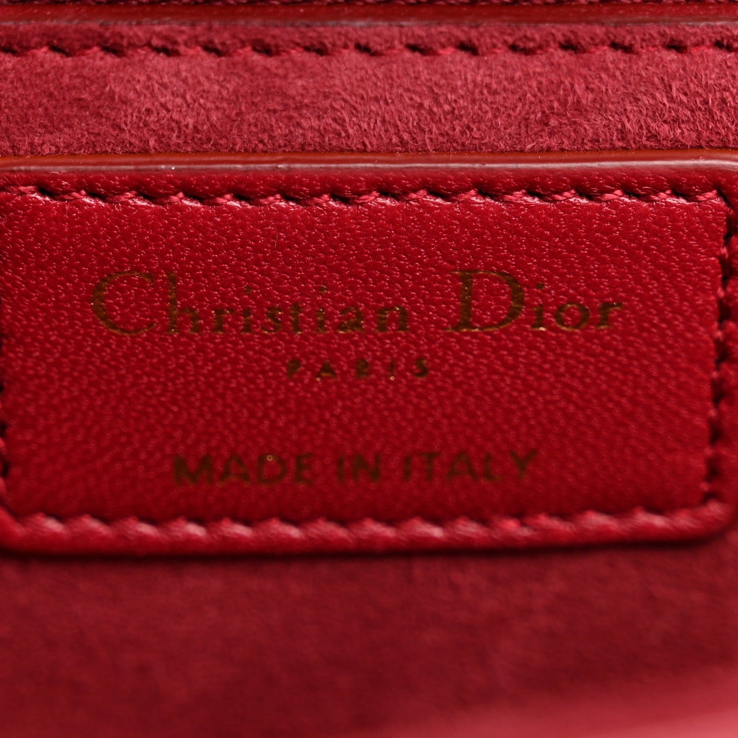Lambskin Cannage Large Dioraddict Flap Red