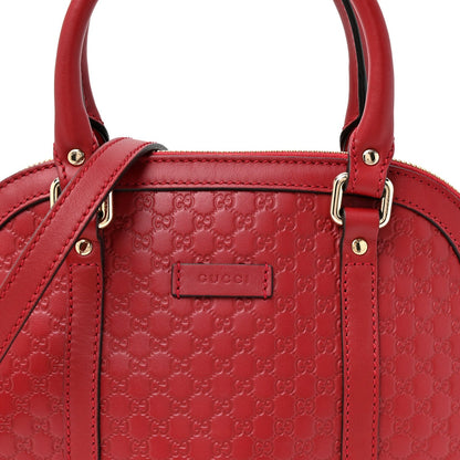 Soft Microguccissima Mini Dome Bag Rosso