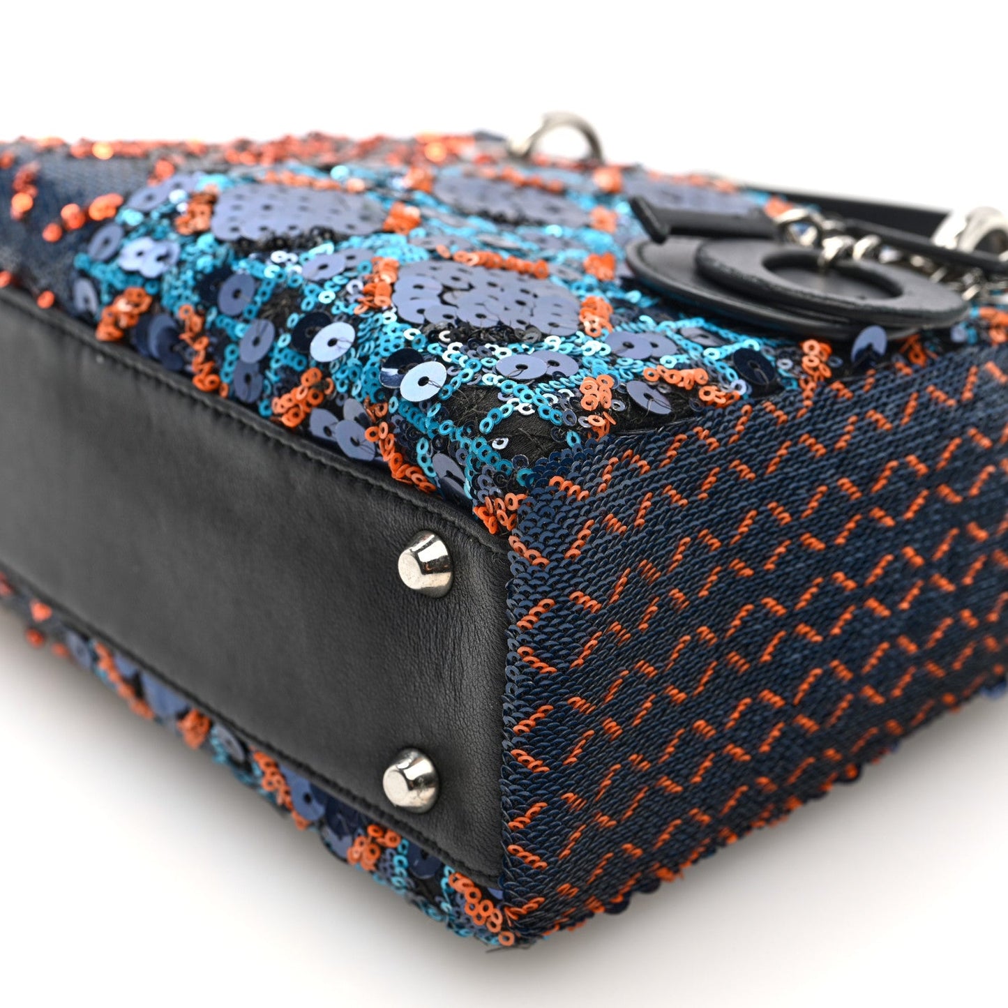 Sequin Lambskin Esprit Tokyo Mini Lady Dior Blue Multicolor