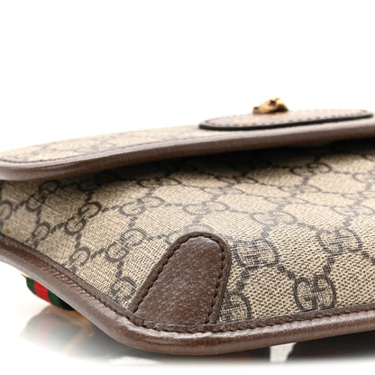 GG Supreme Monogram Neo Vintage Web Belt Bag Brown
