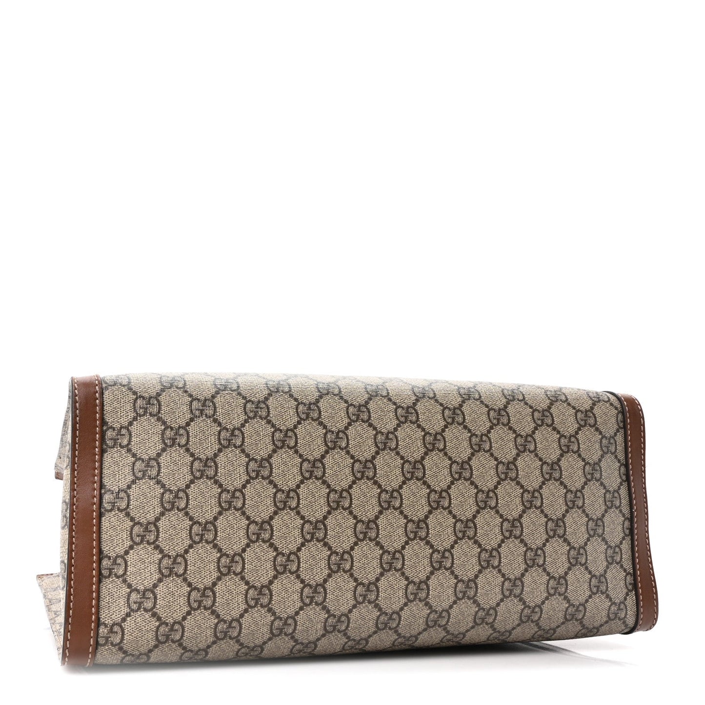 GG Supreme Monogram Medium Padlock Tote Beige Cuir