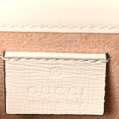 GG Supreme Monogram Azalea Calfskin Mini Horsebit 1955 Crossbody Bag Beige Ebony Mystic White