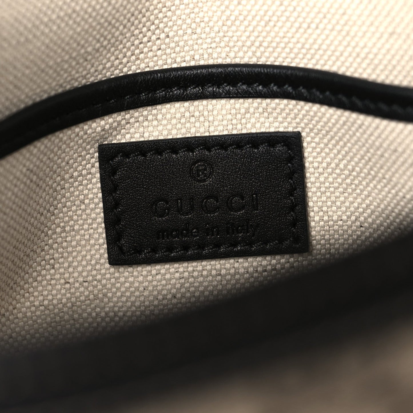 GG Supreme Monogram Horsebit 1955 Soft Small Shoulder Bag Beige Black
