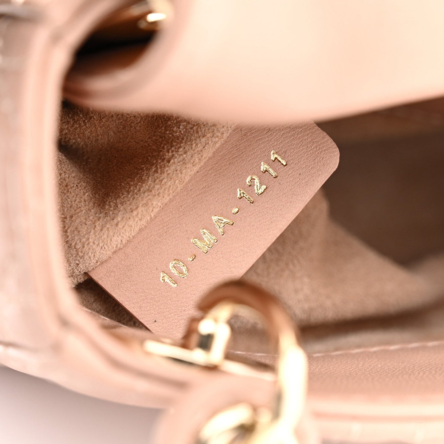Lambskin Cannage Micro Lady Dior Rose Des Vents