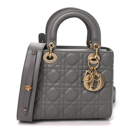 Lambskin Cannage Small My ABCDior Lady Dior Grey